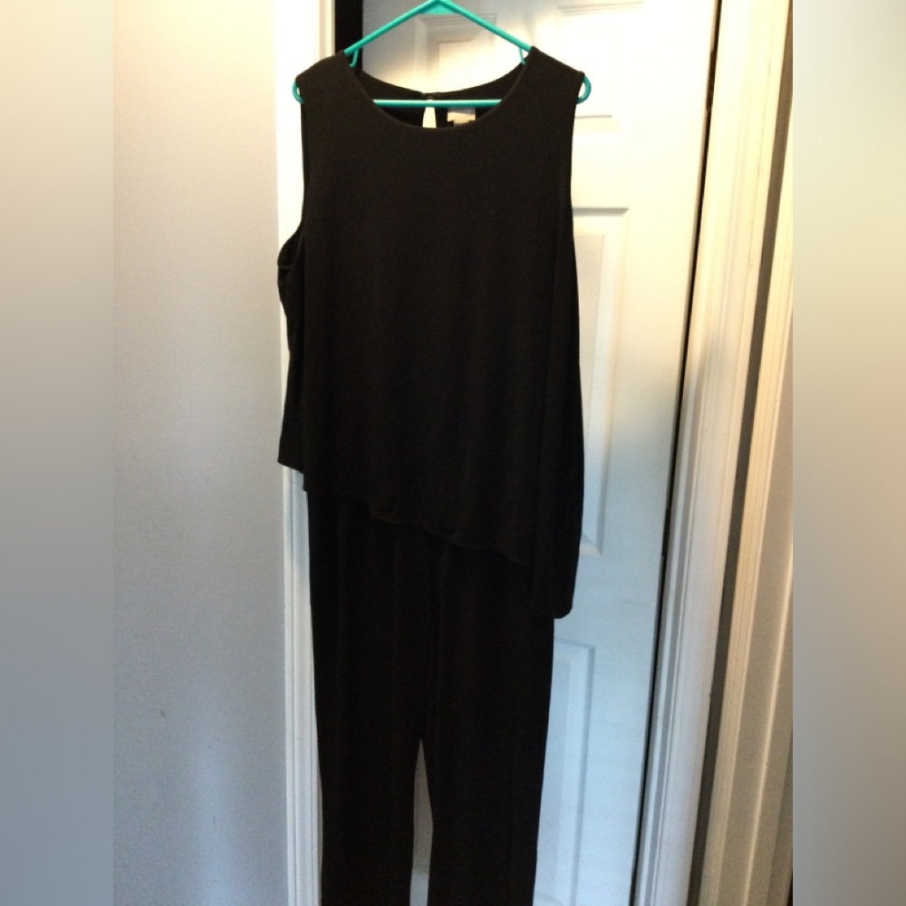 Chicos Black Sleeveless Jumpsuit Worn Once Size 16-18 (size 3)